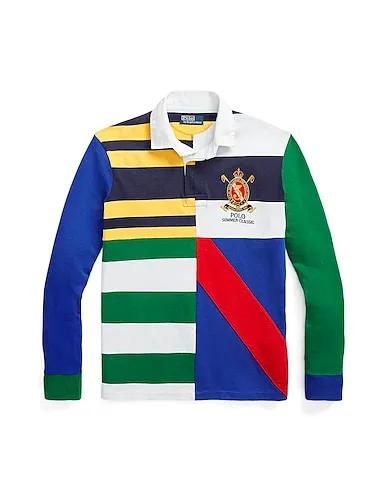 Midnight blue T-shirt CLASSIC FIT PATCHWORK JERSEY RUGBY SHIRT
