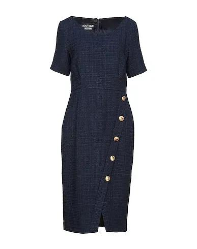Midnight blue Tweed Midi dress