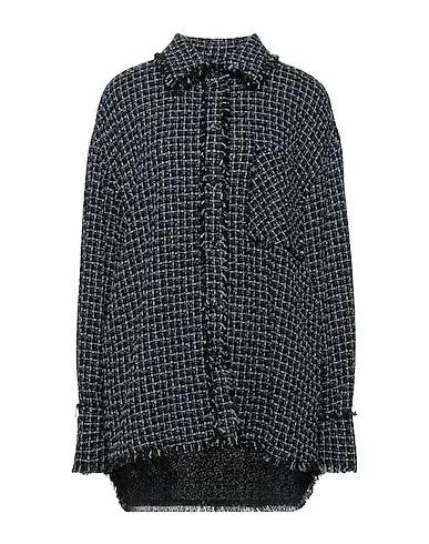 Midnight blue Tweed Patterned shirts & blouses