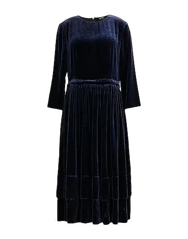 Midnight blue Velvet Midi dress