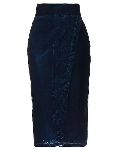 Midnight blue Velvet Midi skirt