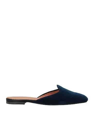 Midnight blue Velvet Mules and clogs