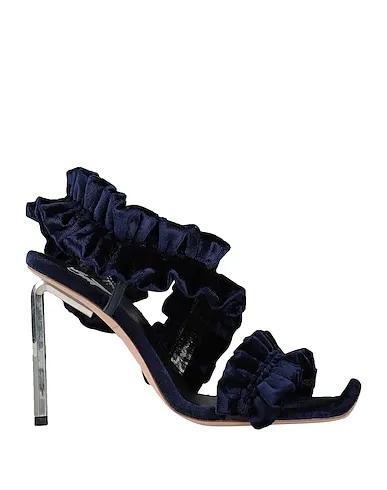 Midnight blue Velvet Sandals