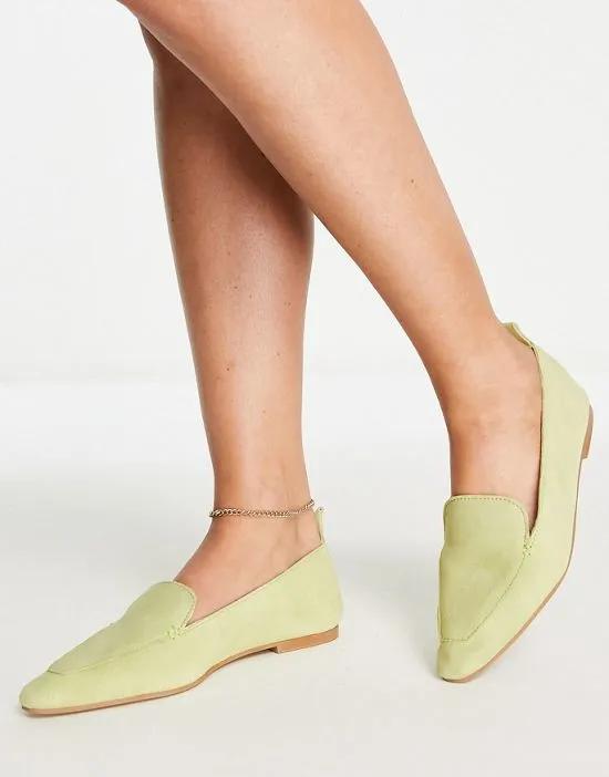 Miley suede loafers in lime