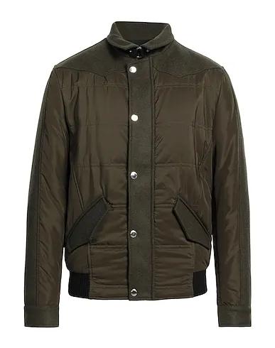 Military green Boiled wool Jacket