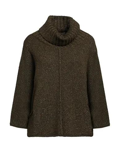 Military green Boiled wool Turtleneck