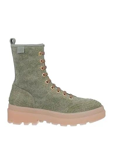 Military green Canvas Ankle boot