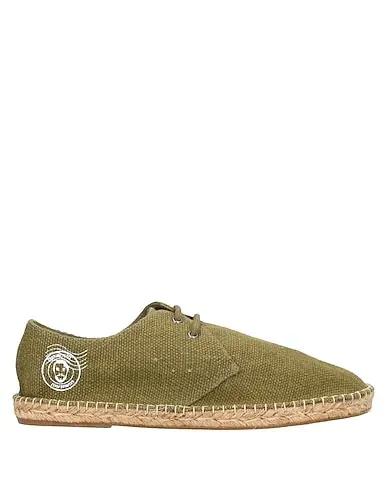 Military green Canvas Laced shoes