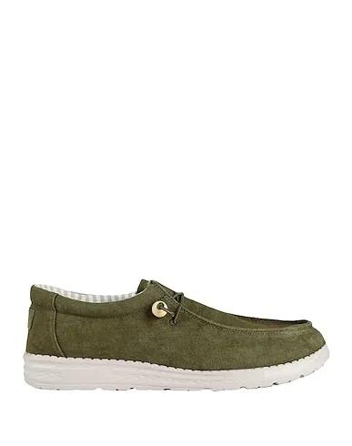Military green Canvas Loafers