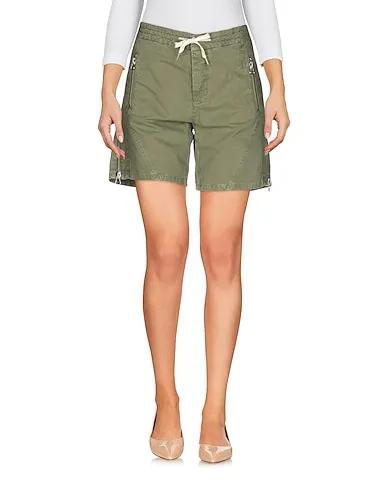Military green Canvas Shorts & Bermuda