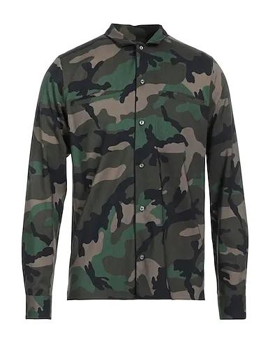 Military green Cool wool Patterned shirt