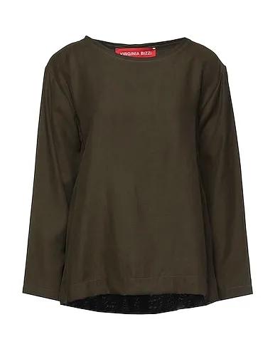 Military green Cotton twill Blouse