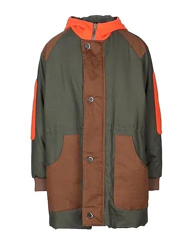 Military green Cotton twill Coat
