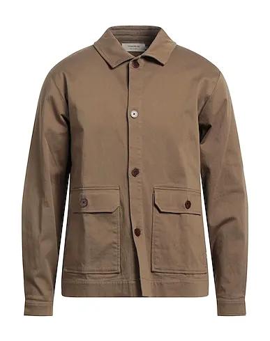 Military green Cotton twill Full-length jacket