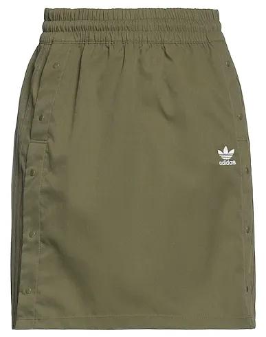 Military green Cotton twill Mini skirt