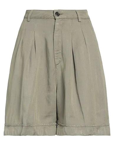 Military green Cotton twill Shorts & Bermuda