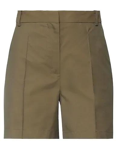 Military green Cotton twill Shorts & Bermuda