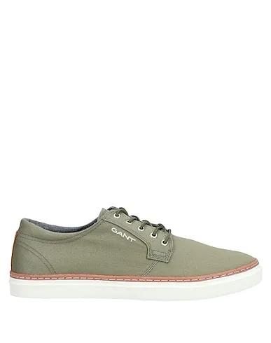 Military green Cotton twill Sneakers