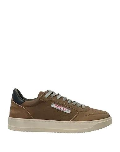 Military green Cotton twill Sneakers