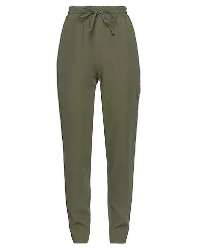Military green Crêpe Casual pants