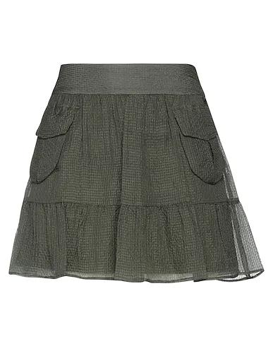 Military green Crêpe Mini skirt
