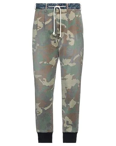Military green Denim Casual pants