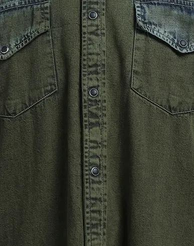 Military green Denim Denim shirt