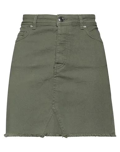 Military green Denim Mini skirt