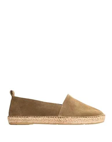 Military green Espadrilles SUEDE LEATHER ROUND TOE ESPADRILLES
