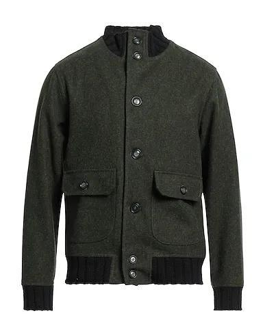 Military green Flannel Bomber