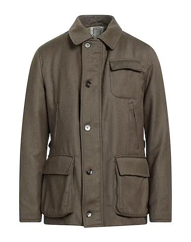 Military green Flannel Coat