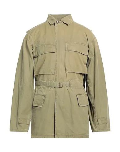 Military green Gabardine Full-length jacket