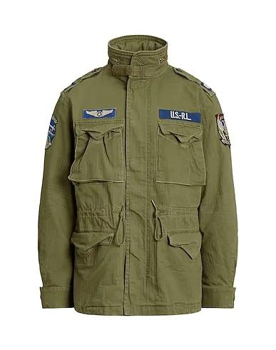 Military green Gabardine Jacket COTTON TWILL FIELD JACKET
