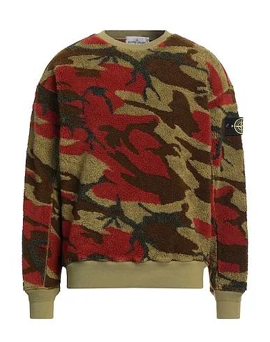 Military green Jacquard Sweater