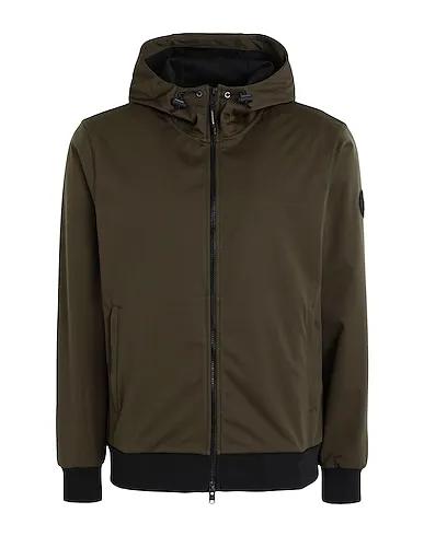 Military green Jersey Bomber SOFT SHELL FZ HOODIE 
