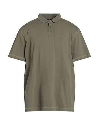 Military green Jersey Polo shirt