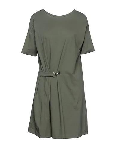 Military green Jersey Short dress