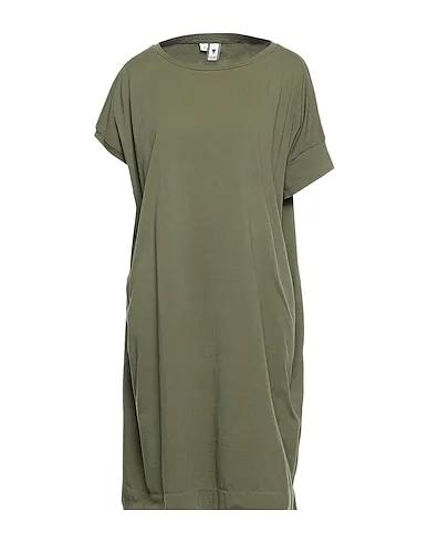 Military green Jersey Short dress