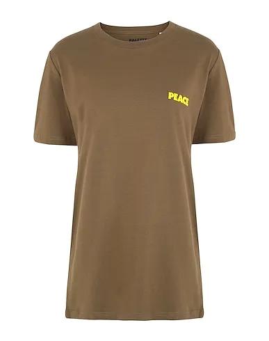 Military green Jersey T-shirt PEACE