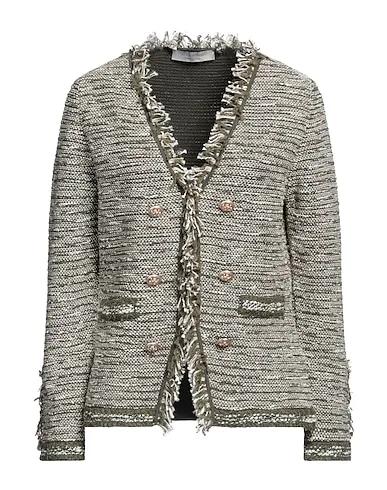 Military green Knitted Blazer