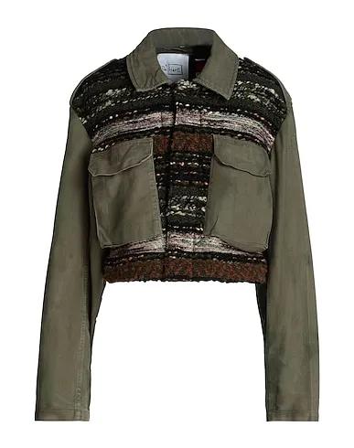 Military green Knitted Jacket