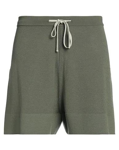 Military green Knitted Shorts & Bermuda