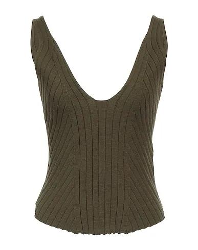 Military green Knitted Top