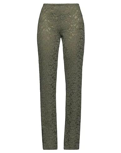 Military green Lace Casual pants