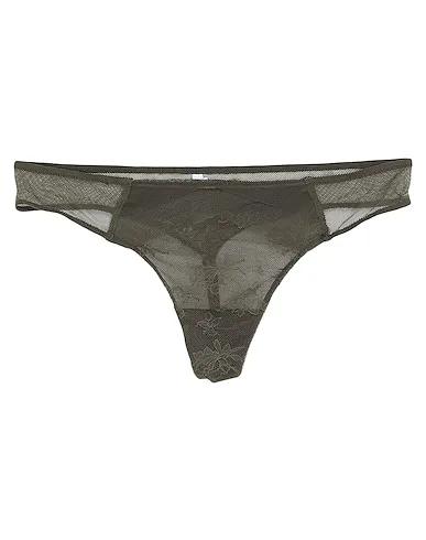 Military green Lace Thongs