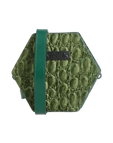 Military green Leather Cross-body bags