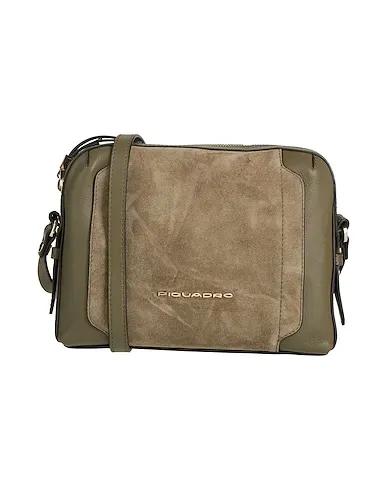 Military green Leather Cross-body bags