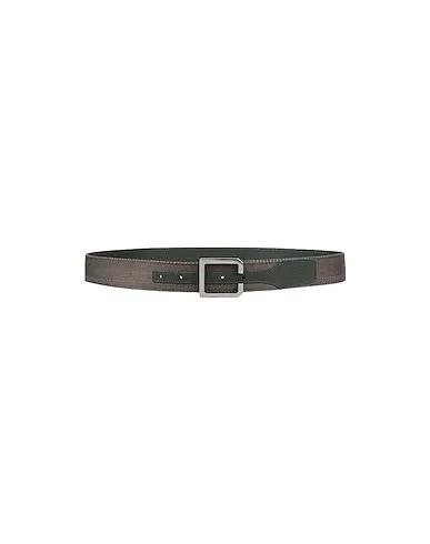 Military green Leather Fabric belt