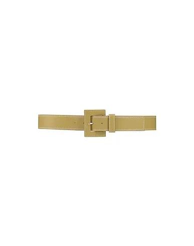 Military green Leather Regular belt