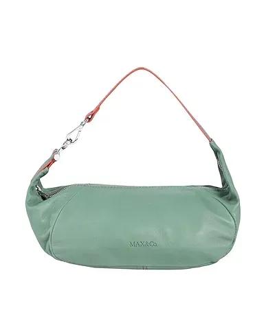 Military green Leather Shoulder bag